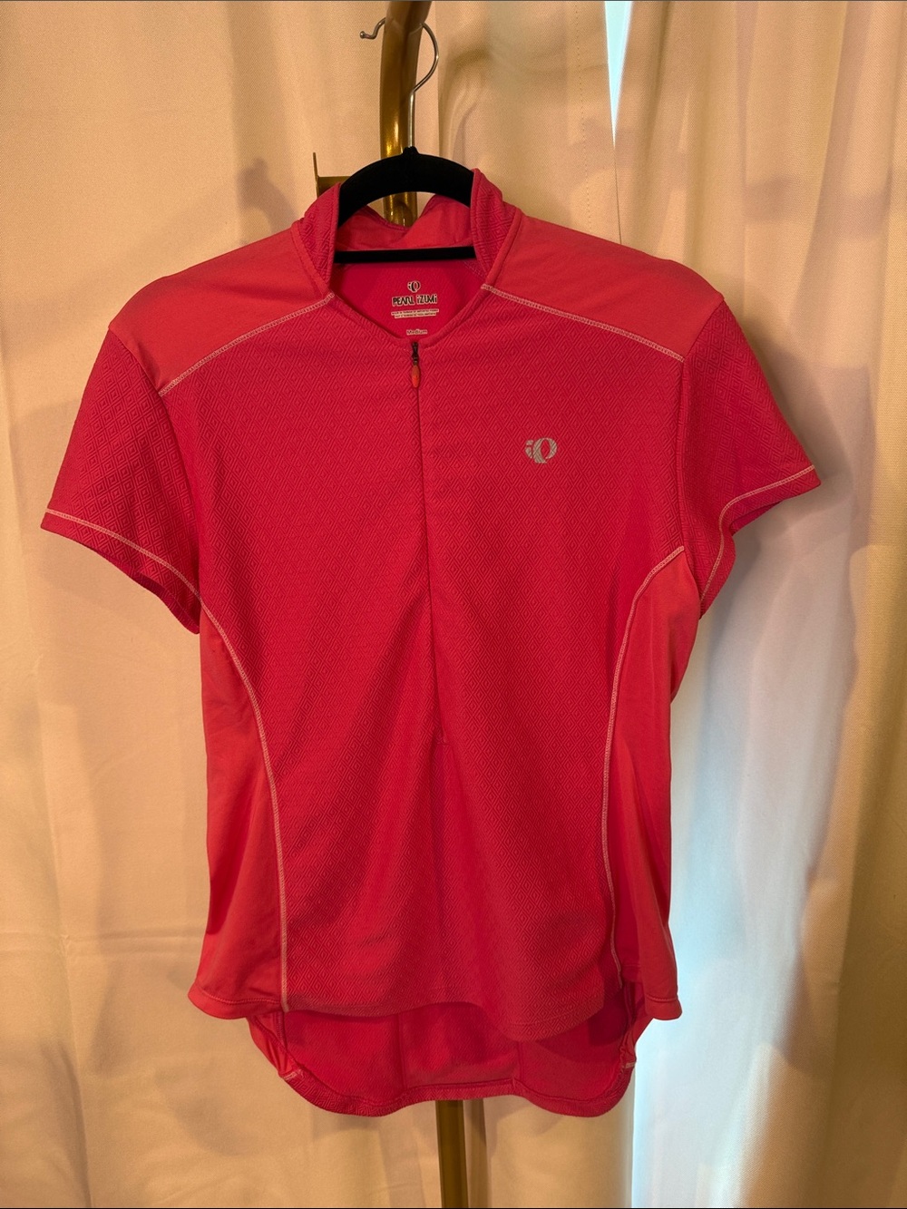 Pearl Izumi Women's Cycling Jersey Pink 1/2 Zip Top Short Sleeve Size Medium